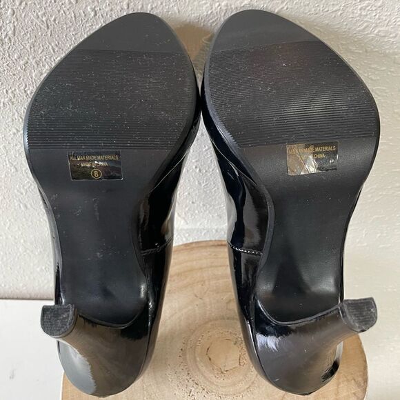 Paprika Black Open Toe Heels Size 8 EUC - Picture 6 of 7
